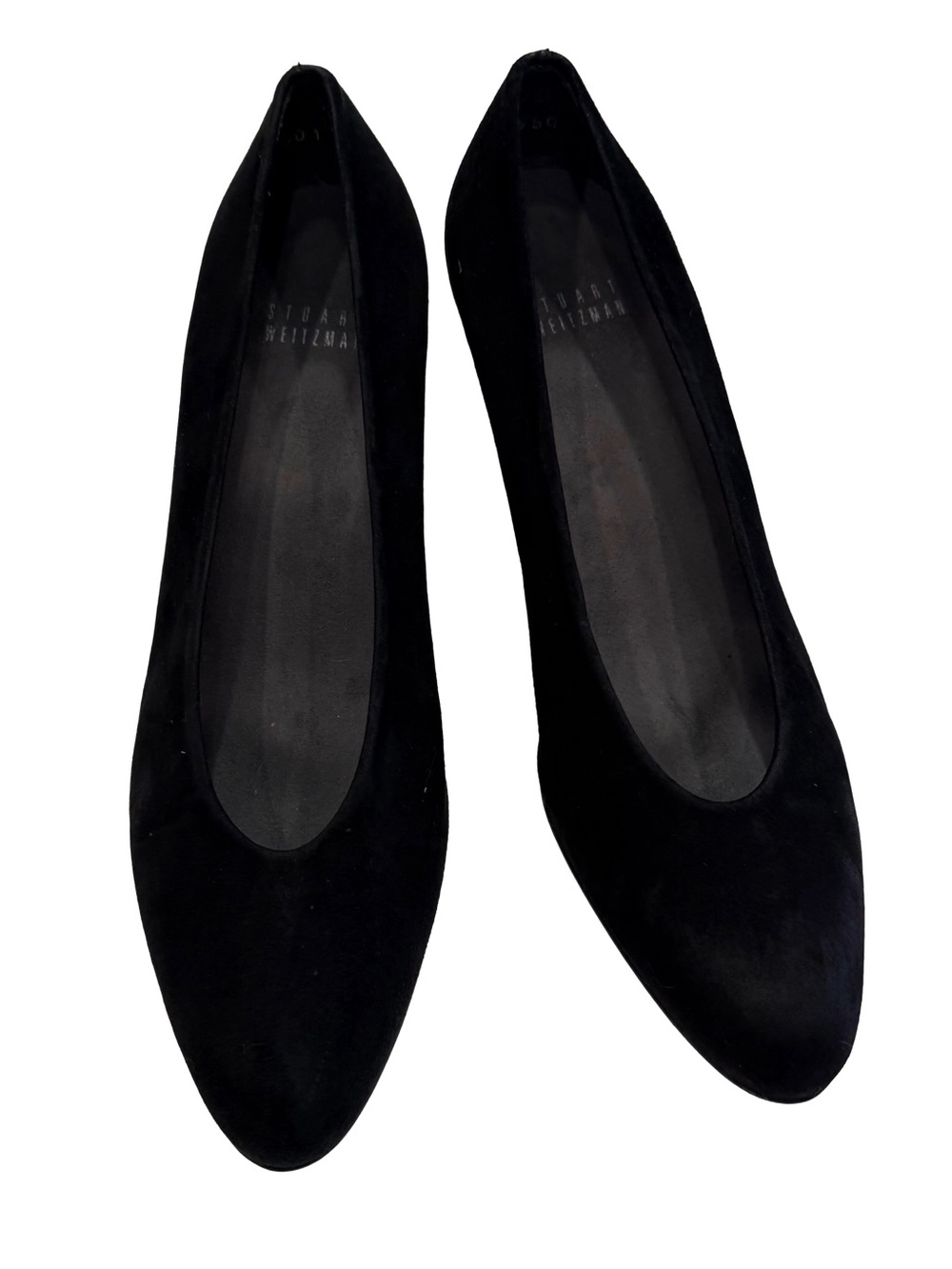 Stuart Weitzman Women’s Black Suede Classic Heel Slip On Pumps Sz 7.5 NEW